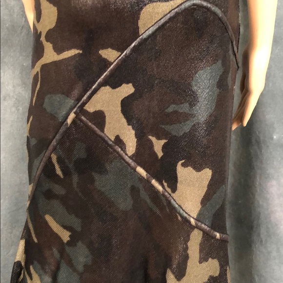 ⭐️HP🧜♀️Dior Knit/Leather Camo Dress Galliano sz6 - Picture 4 of 8